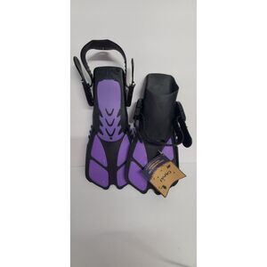 CAPAS Snorkel Fins,‎ Swim Fins Adjustable Sz Sm/ Med Jr US Sz 9-13 Travel purple